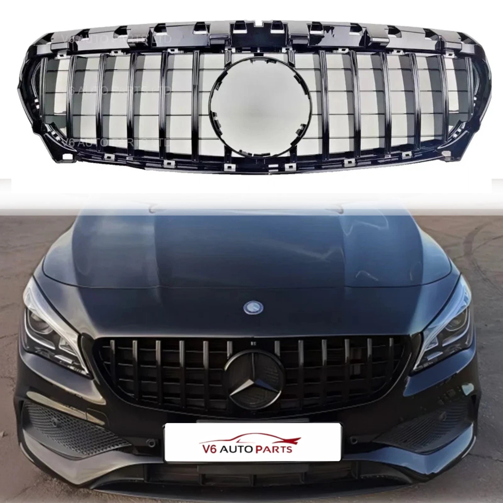 For Mercedes CLA‑Class X117 CLA350 Panamericana GT Front Bumper Grille (2013–2017 Pre‑Facelift AMG Style)