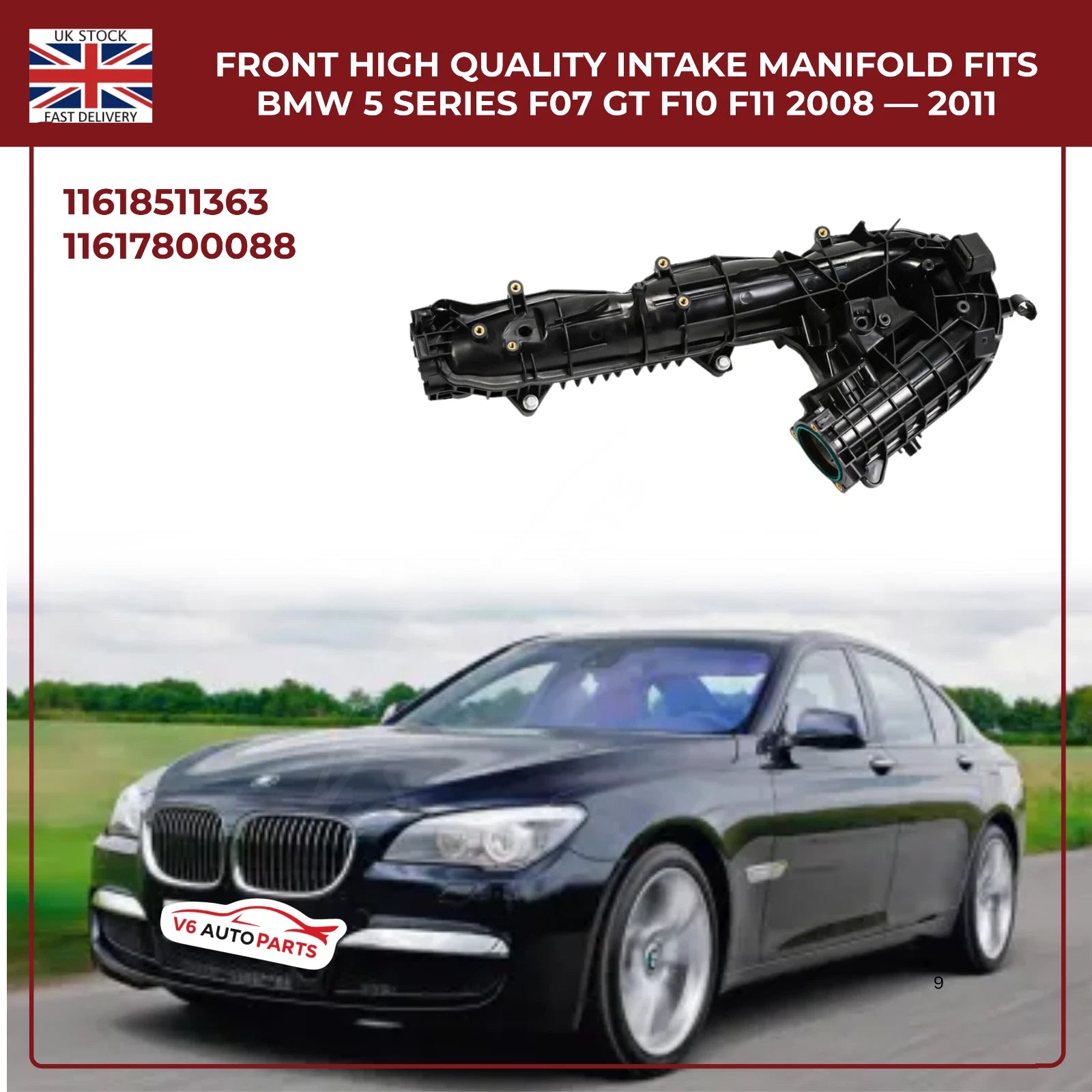 Intake Manifold Repair Kit For BMW 3 Series E90/E91/E92/E93 LCI N57 3.0L Diesel (OEM Replacement)