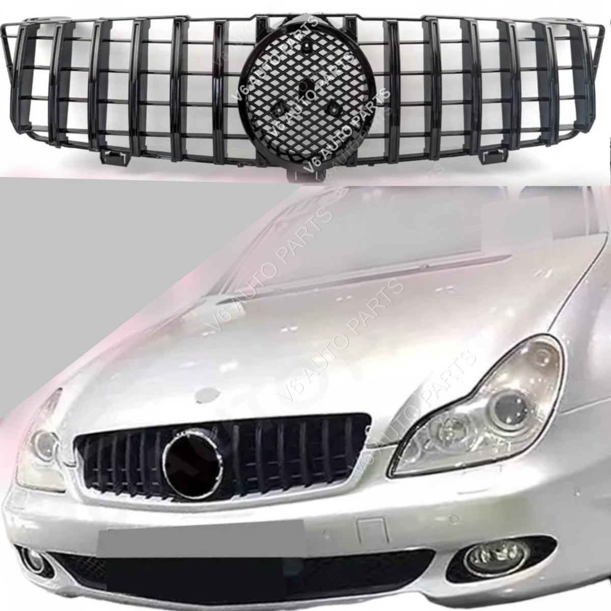 Mercedes-Benz CLS-Class C219 Front Bumper Grille – CLS500, CLS300, CLS55 AMG (2008–2010)