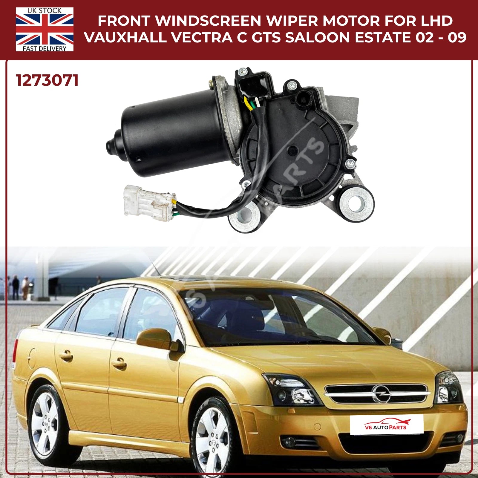 Windscreen Wiper Motor Front Window For Opel Vauxhall Signum 03 - 08 1273071 LHD