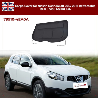 Rear Boot Parcel Shelf Load Cover For Nissan Qashqai J11 (2014–2021) – Petrol & Diesel