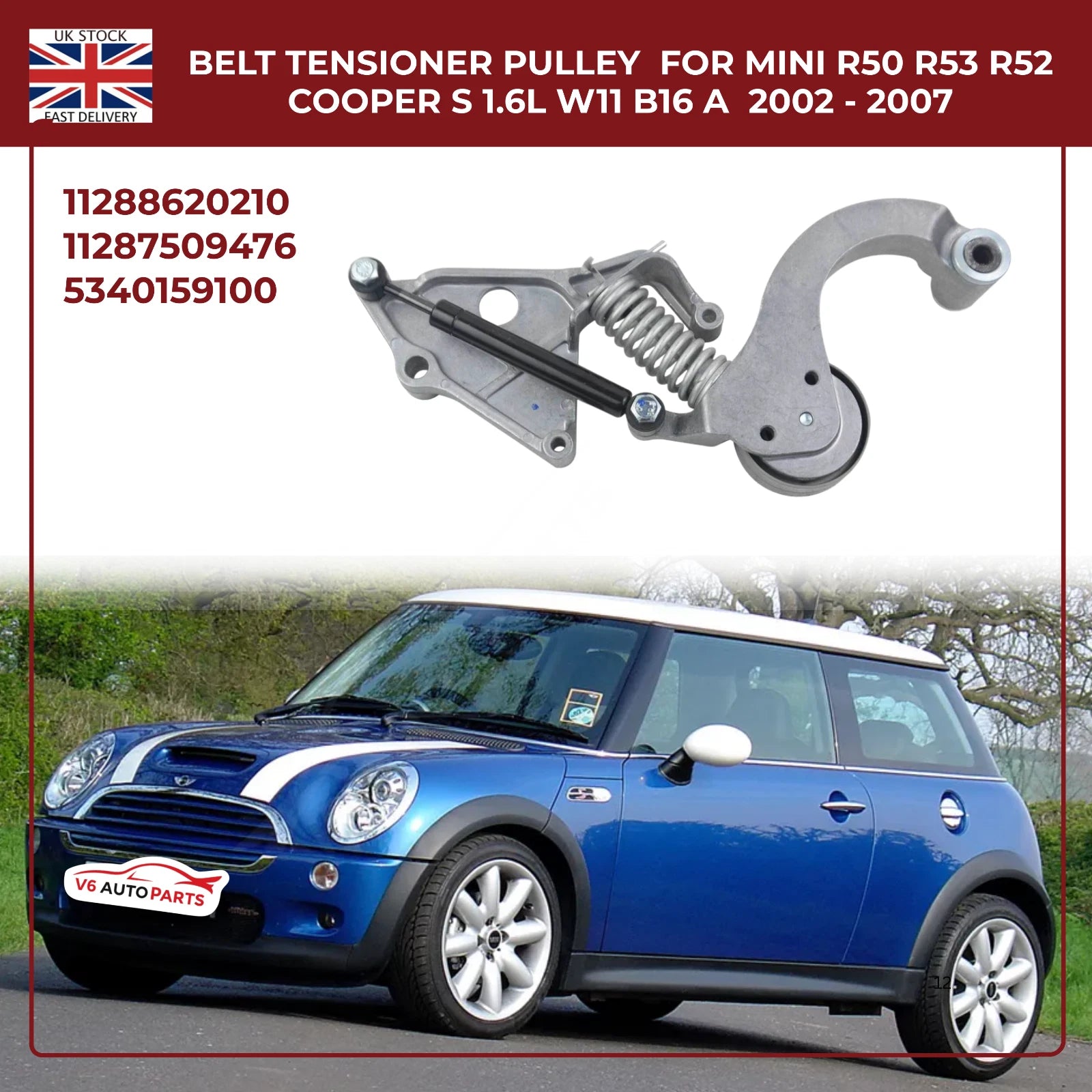 MINI R50 R52 R53 Drive Belt Tensioner – Cooper S / JCW / Works (2002‑2007)