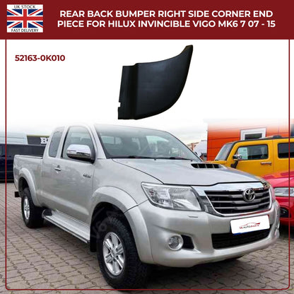 Toyota Hilux Vigo Invincible MK6 MK7 (2007–2015) Rear Bumper Right Side Corner End Piece