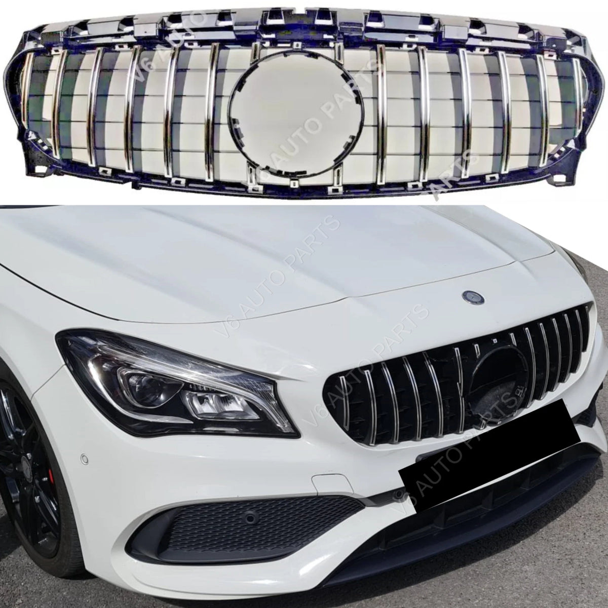 Vorderer Kühlergrill aus Chrom für Mercedes Benz CLA-Klasse R117 GT Panamericana 2017–2019 