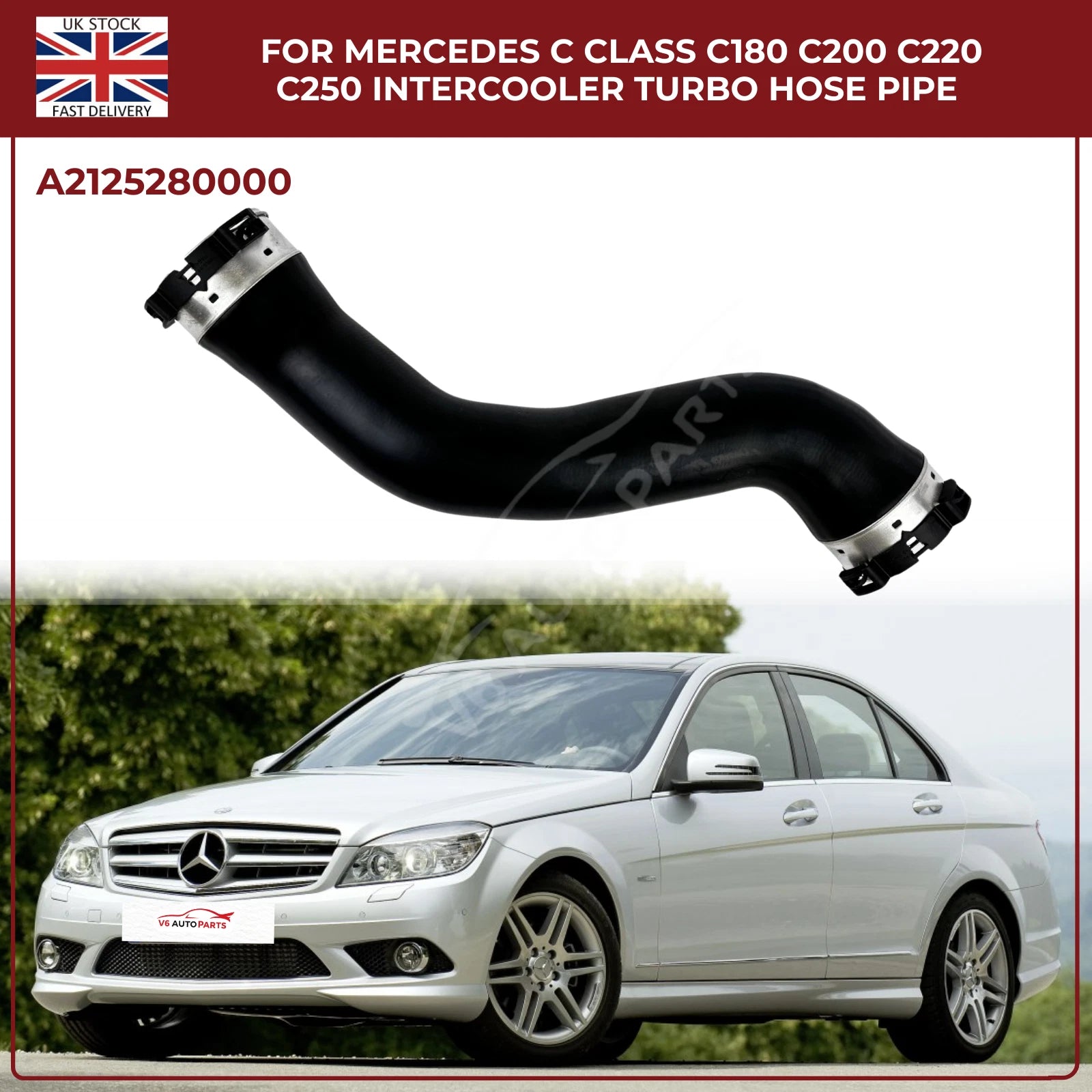 Intercooler Turbo Hose Pipe Left  For Mercedes C‑Class, E‑Class & CLS – OE 2125280000 Charge Air