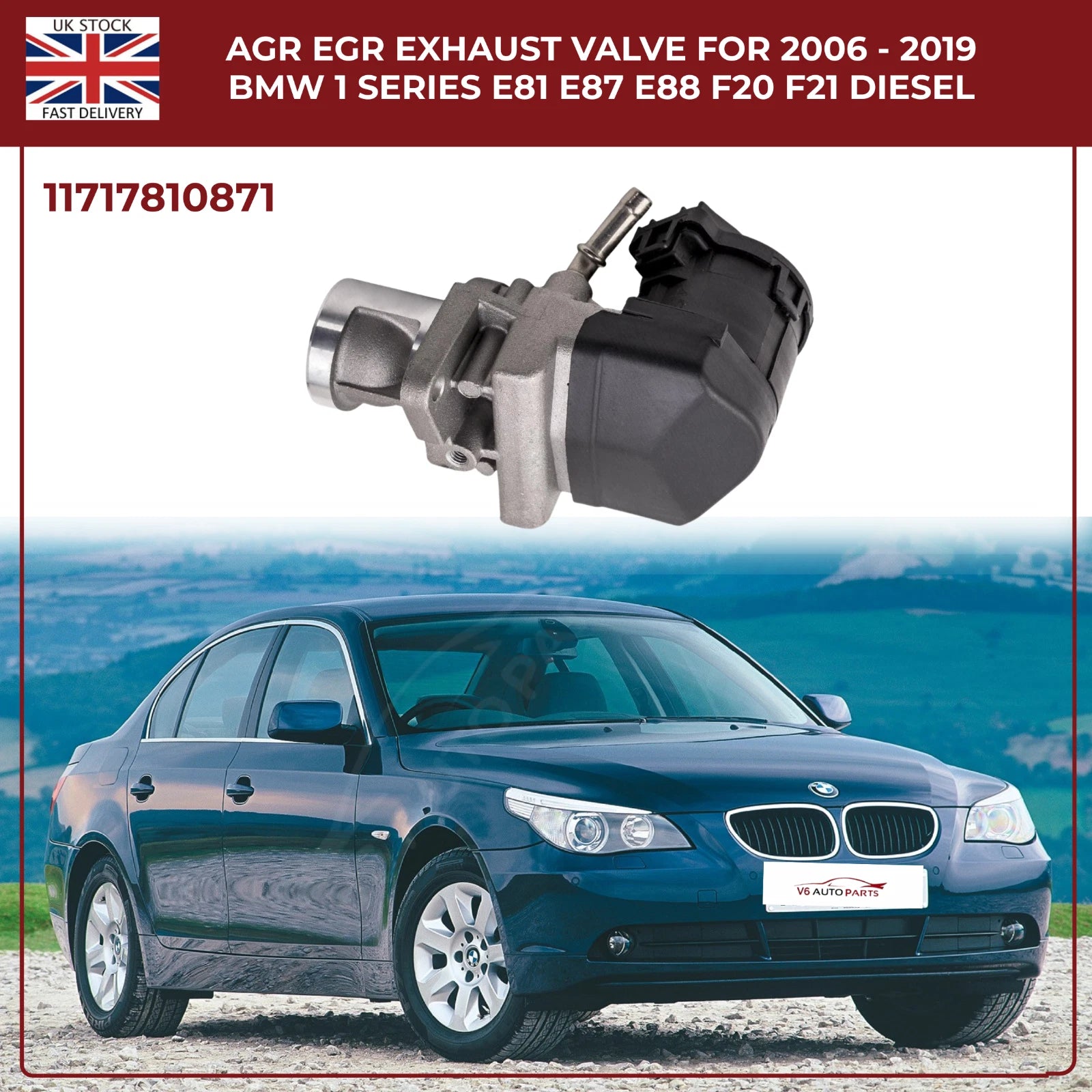 BMW 1 Series Diesel AGR EGR Exhaust Valve (2006–2019 | E81, E87, E88, F20, F21)