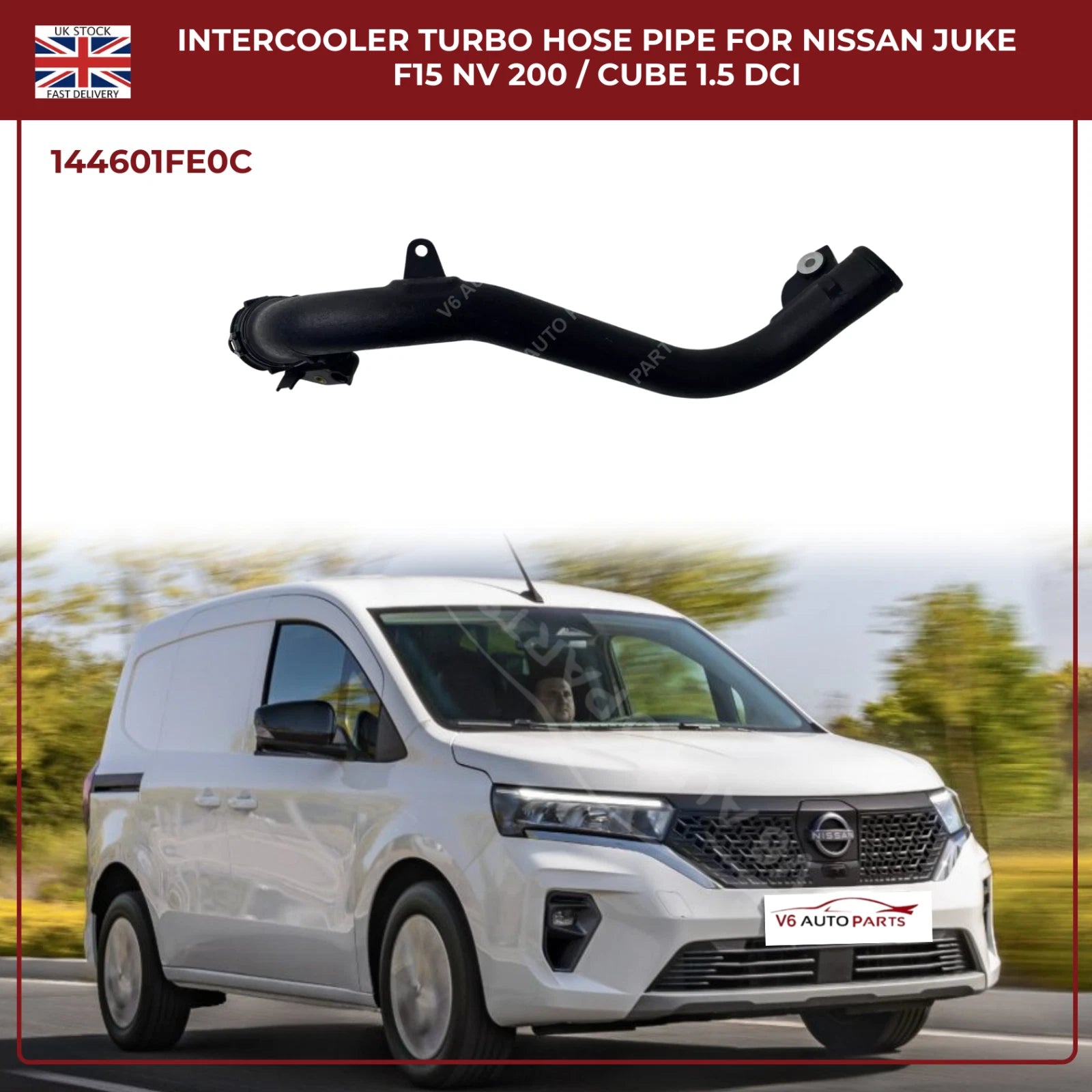 Turbo Intercooler Hose Pipe – Nissan Juke F15, NV200 Van & Evalia 1.5 DCI (144601FE0C Replacement)
