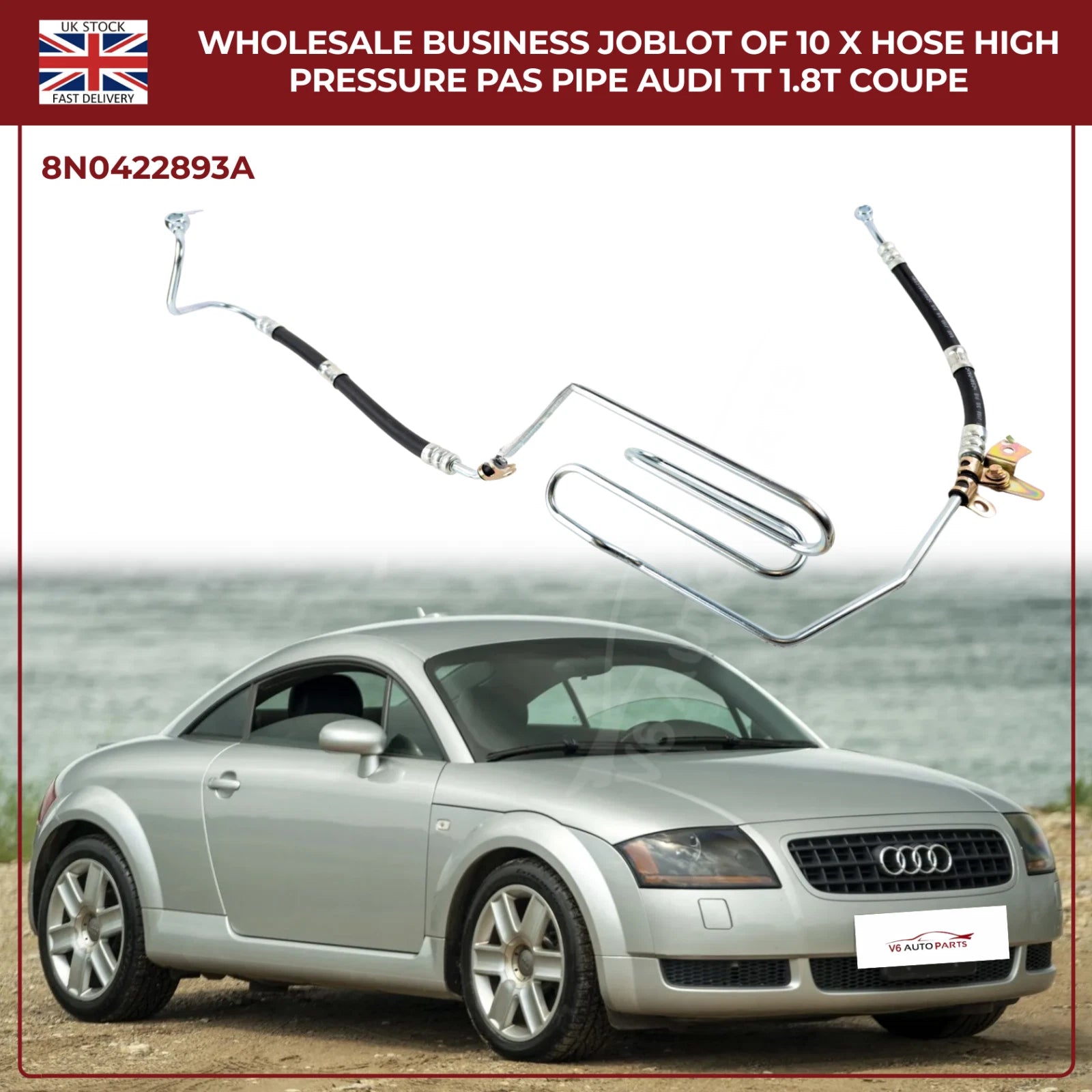 Wholesale Business JobLot of 10 x Hose High Pressure PAS Pipe Audi TT 1.8T Coupe