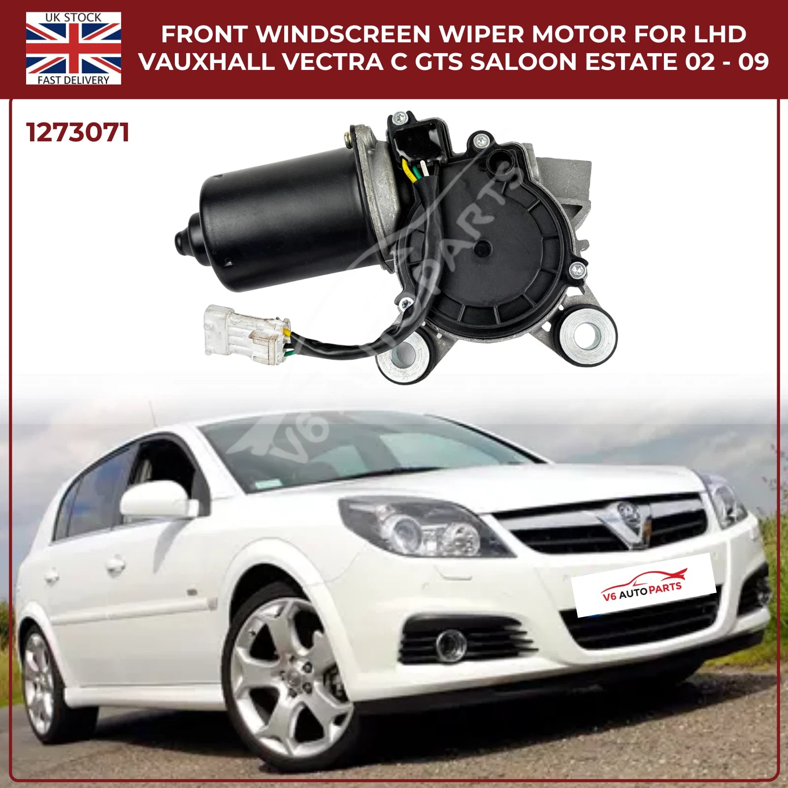 Windscreen Wiper Motor Front Window For Opel Vauxhall Signum 03 - 08 1273071 LHD