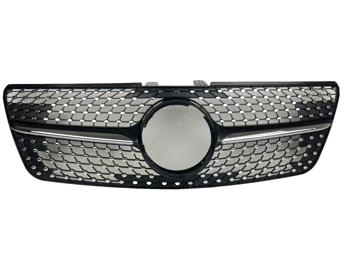 Front Bumper Diamond Black Grille – Fits Mercedes-Benz M-Class W164 (2009–2012 ML320)