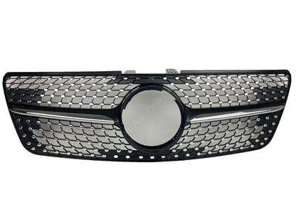 Front Bumper Diamond Black Grille – Fits Mercedes-Benz M-Class W164 (2009–2012 ML320)