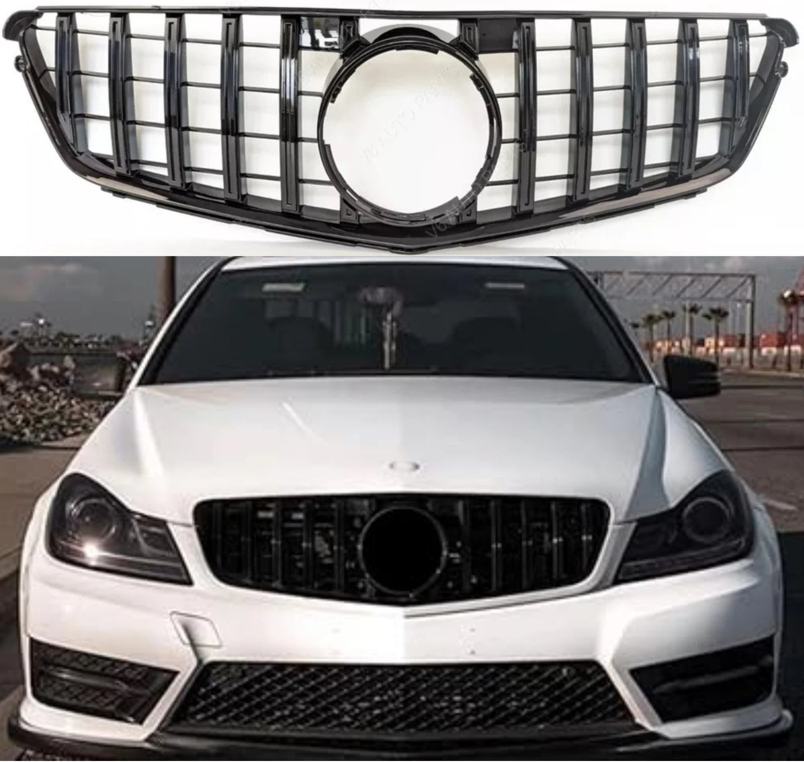 Mercedes‑Benz C‑Class C204 Front Bumper Panamericana GT Grille (2007–2014) – Fits C180, C200, C220d