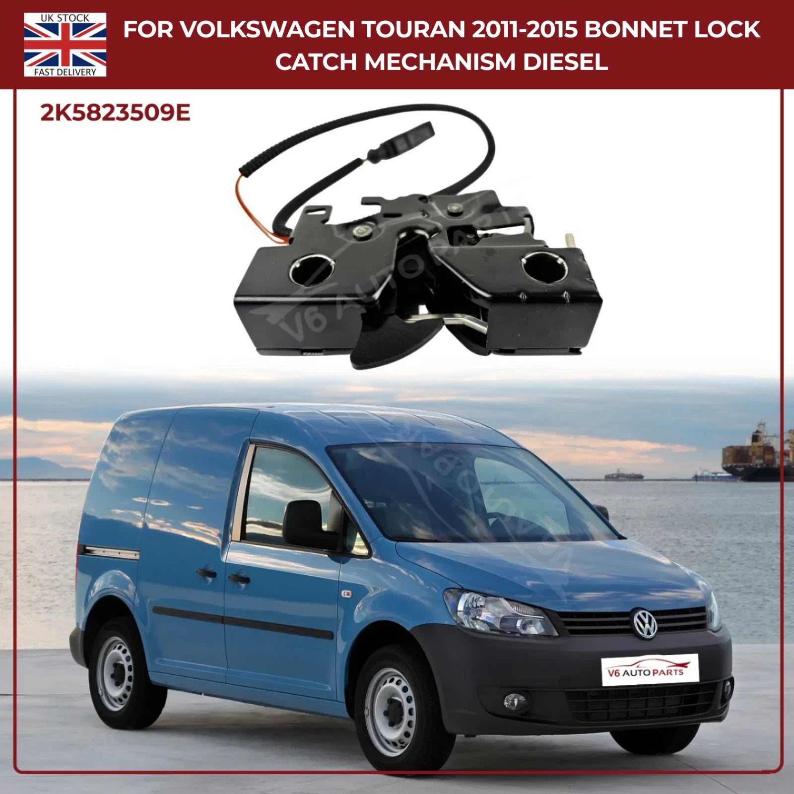 Bonnet Lock Catch Mechanism for VW Caddy MK4 2011–2020 | OEM 2K5823509E