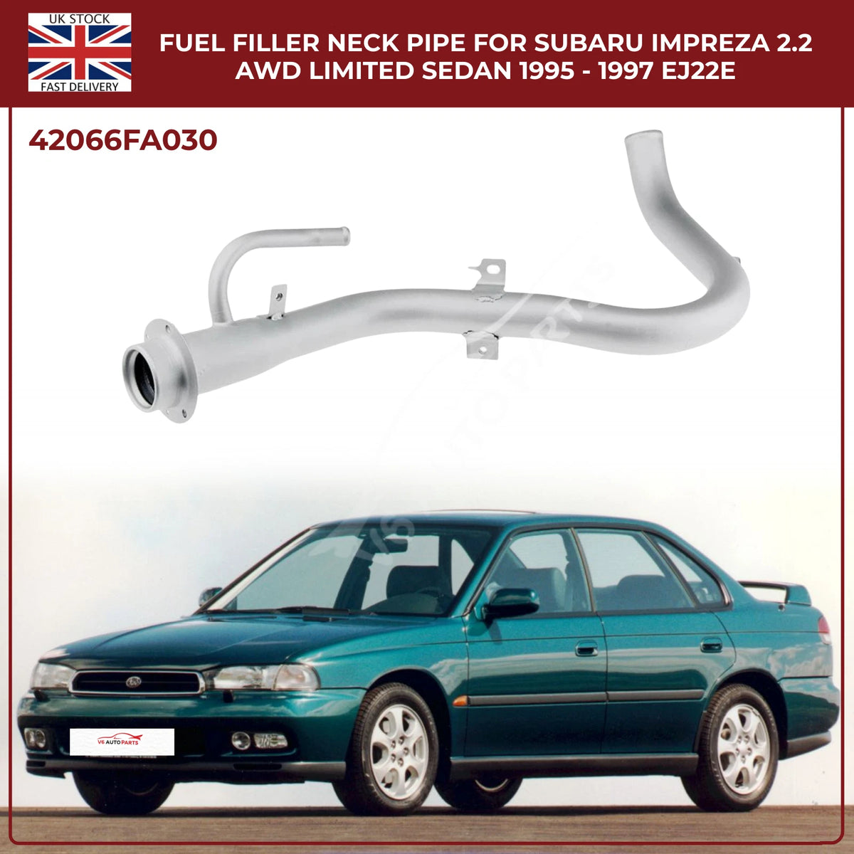 Petrol Fuel Filler Neck Pipe 42066FA030 – Fits Subaru Impreza 2.2L AWD (1995–1997) & Legacy 2.2 AWD (1995–1996)