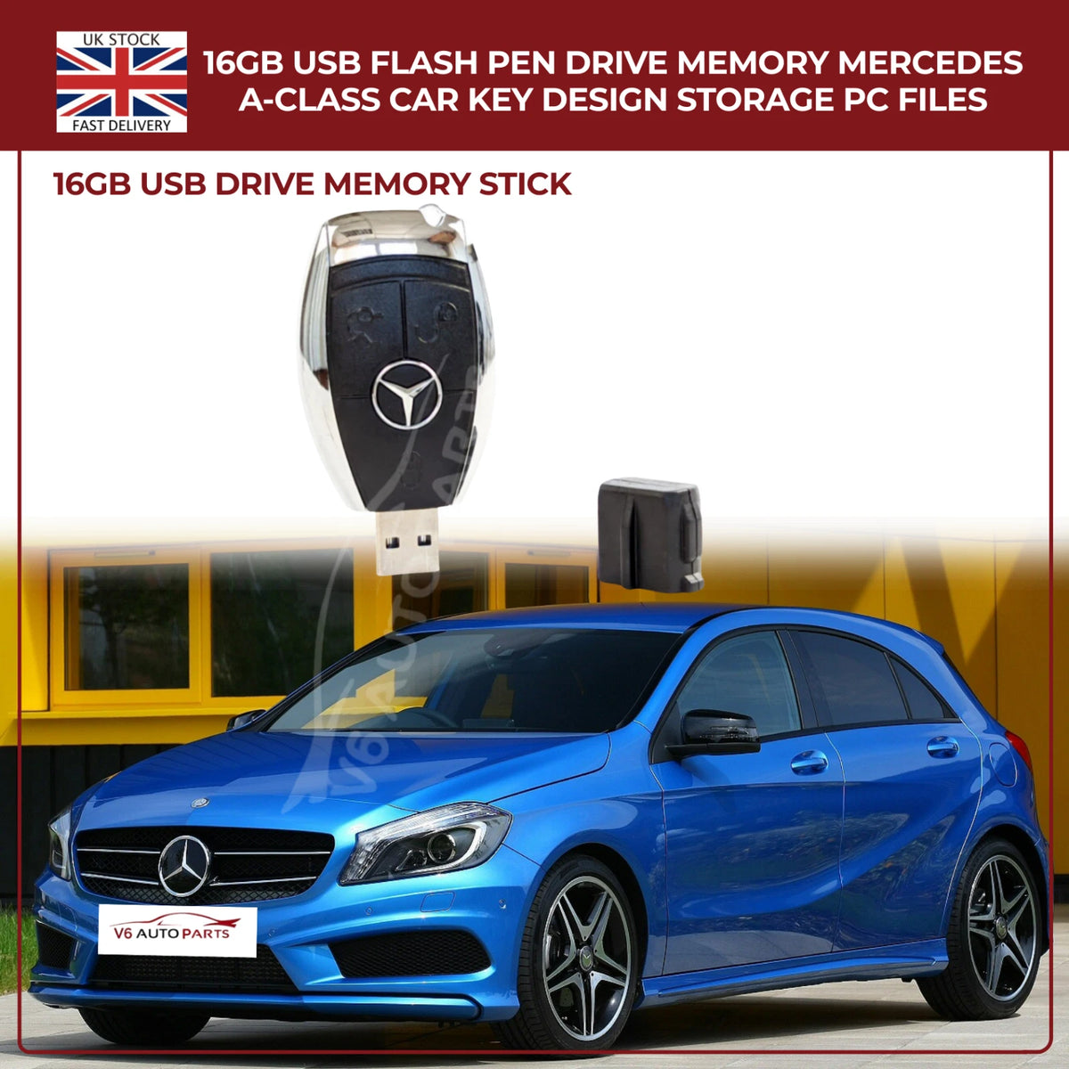 Mercedes-Benz M-Class Car Key USB Flash Drive – 16GB USB 2.0 Memory Stick