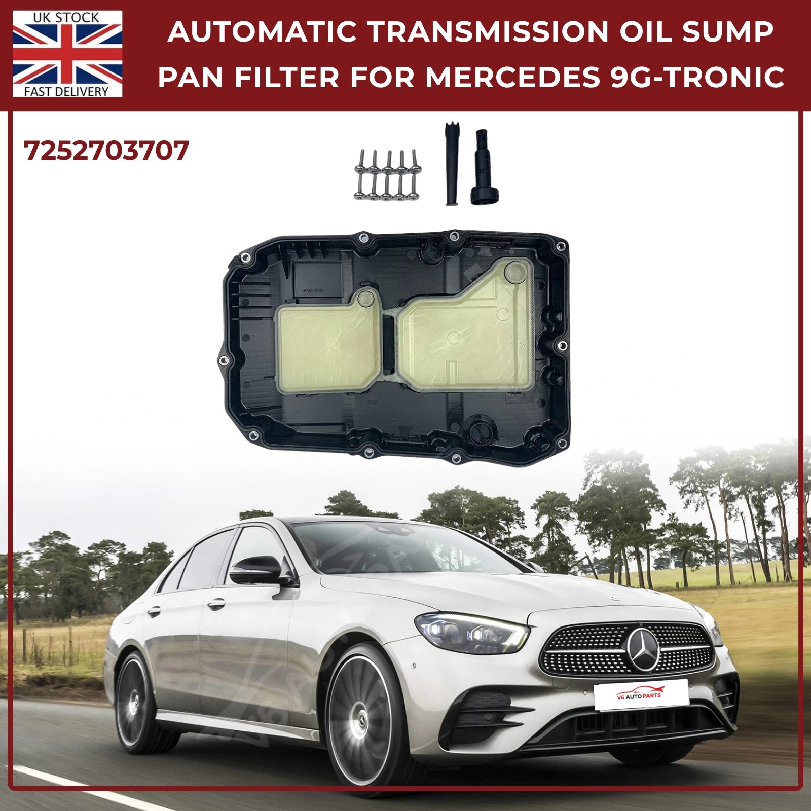 Mercedes-Benz 9G-Tronic Transmission Sump Pan Filter Kit – Part No. 7252703707