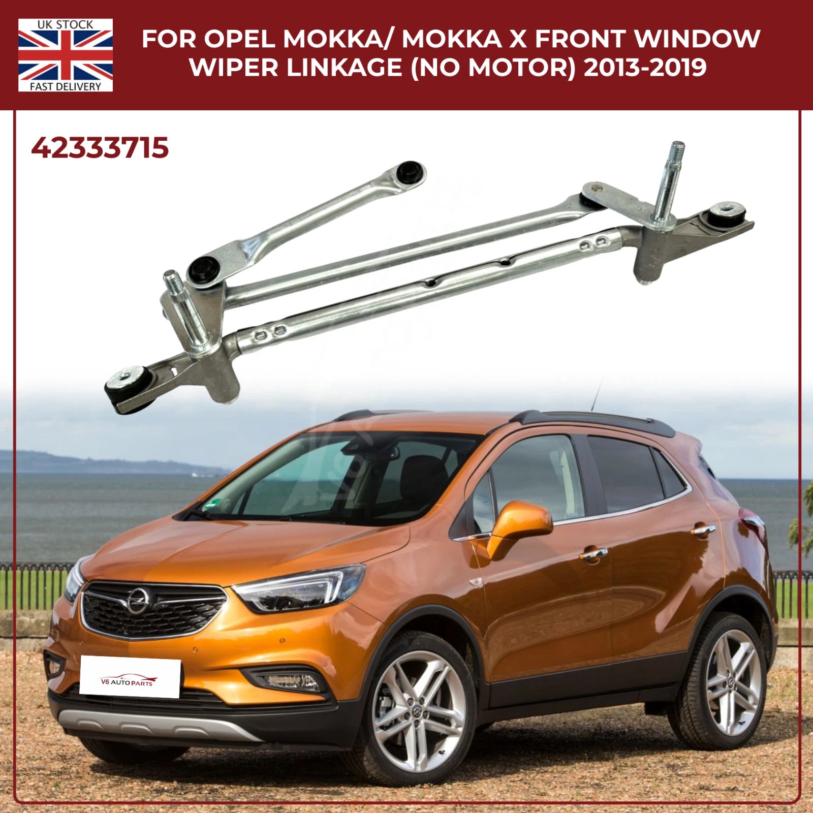 Front Windscreen Wiper Linkage For Opel Mokka / Mokka X 2013 - 2019 RHD 42333715