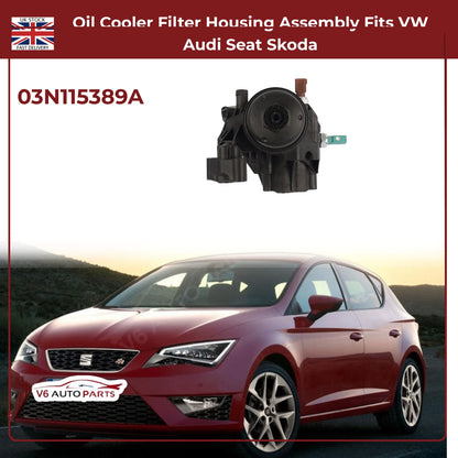Oil Cooler Filter Housing Assembly | Fits VW, Audi, Seat, Skoda 1.6 & 2.0 TDI (2013–2020) | OE 03N115389A Replacement