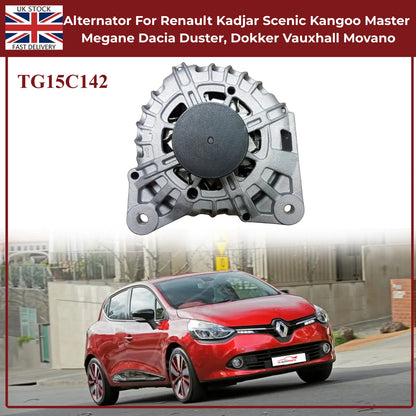 Alternator For Renault Kadjar Scenic Kangoo Master Megane Dacia Duster 1.2 Petrol 2013–2018
