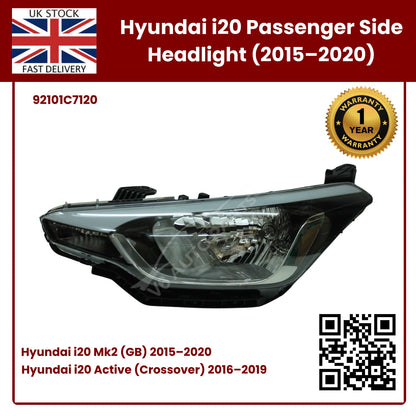 Image of Hyundai i20 7-Pin Halogen Headlamp GB Model – 92101C7120
