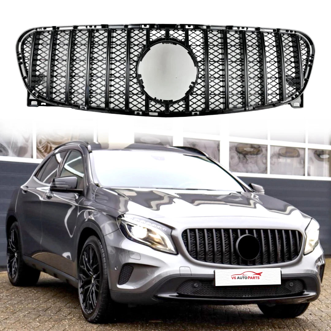 For Mercedes‑Benz GLA‑Class W156 (2013–2016) GT Panamericana Front Radiator Grille – Fits GLA45 AMG