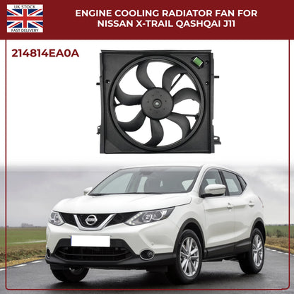 Genuine OEM Radiator Cooling Fan 214814BE0B / 214814EB0A – Fits Nissan Qashqai J11 & X‑Trail