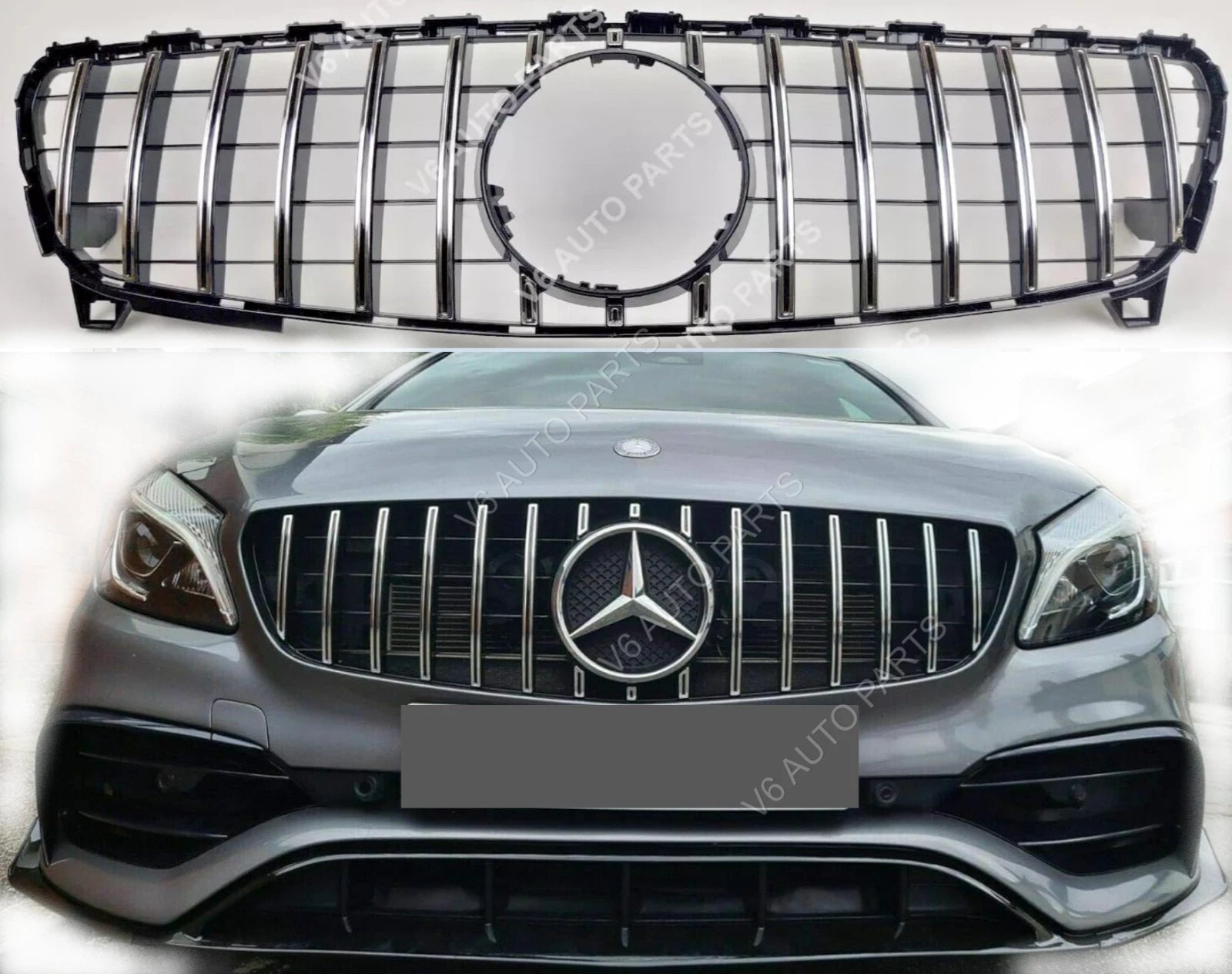 Mercedes A‑Class W176 GT Panamericana Front Grille – A200 A220 A45 AMG (2015–2018)