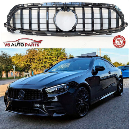 For Mercedes Benz E‑Class A238 E350 (2020–2023) Front Radiator Panamericana Black GT Grille Upgrade