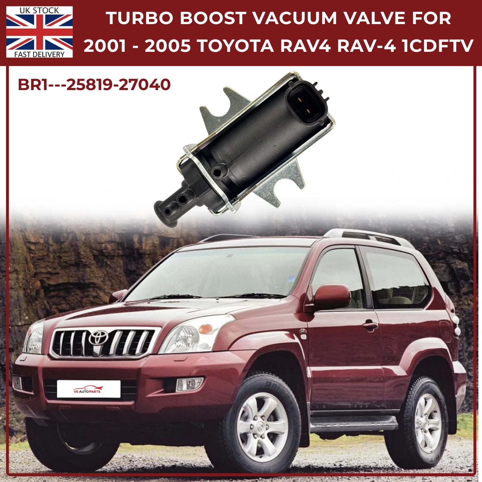 Toyota Rav4 2001 - 2005 Diesel Turbo Boost Vacuum Pressure Solenoid Sensor Valve