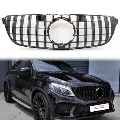 Front Radiator Grille Glossy Black – Mercedes-Benz GLE-Class C292 GLE500 Facelift GT-R 2015–2018