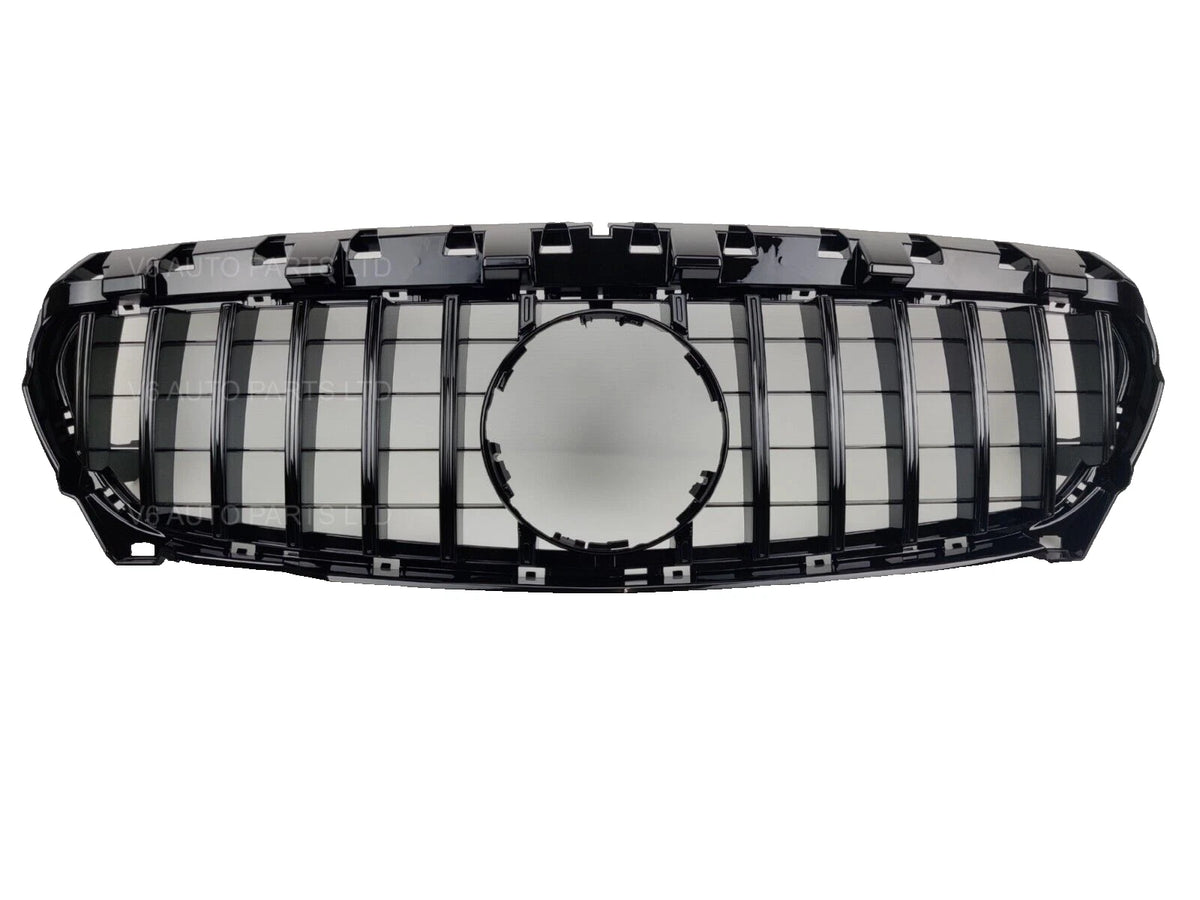 Frontstoßstange, glänzend schwarzer GT-Grill für Mercedes-Benz CLA-Klasse X117 Cla200 vor dem Facelift Panamericana 2013–2017 