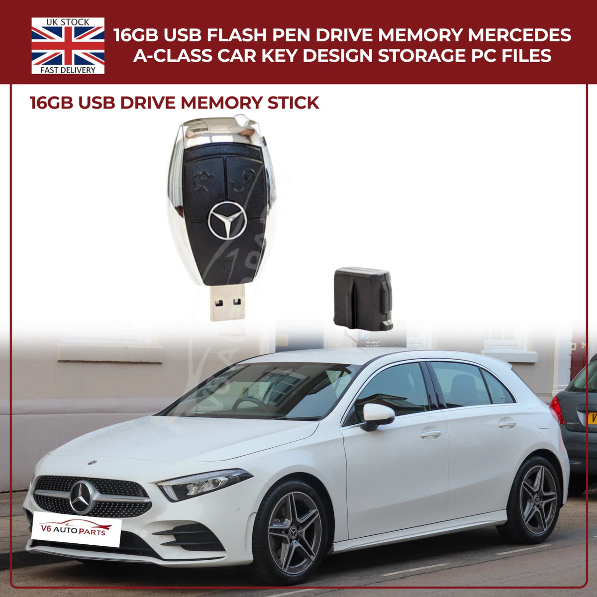 Mercedes-Benz M-Class Car Key USB Flash Drive – 16GB USB 2.0 Memory Stick