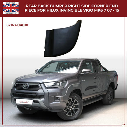 Toyota Hilux Vigo Invincible MK6 MK7 (2007–2015) Rear Bumper Right Side Corner End Piece