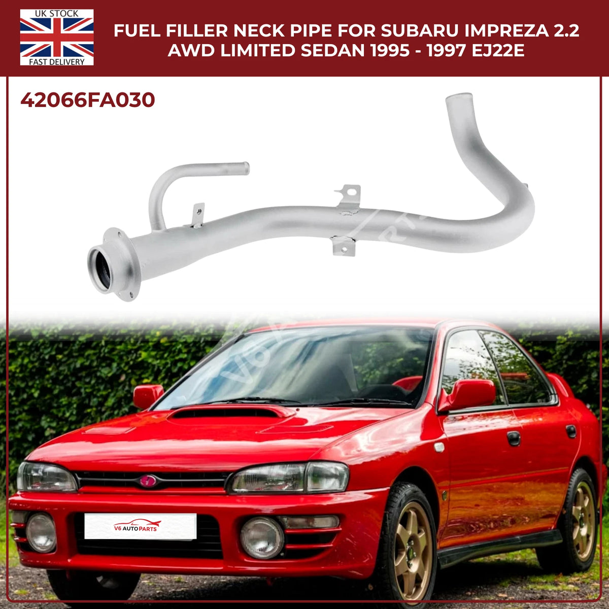 Petrol Fuel Filler Neck Pipe 42066FA030 – Fits Subaru Impreza 2.2L AWD (1995–1997) & Legacy 2.2 AWD (1995–1996)