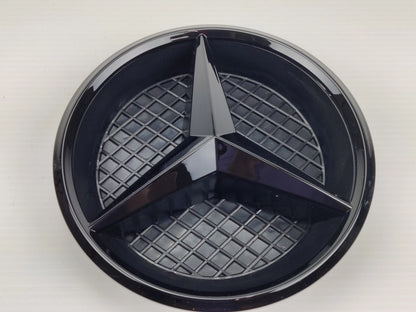 Front Grille Emblem Badge Black Star Logo for Mercedes C250 B, E220, CLA, SLK, R, M-Class