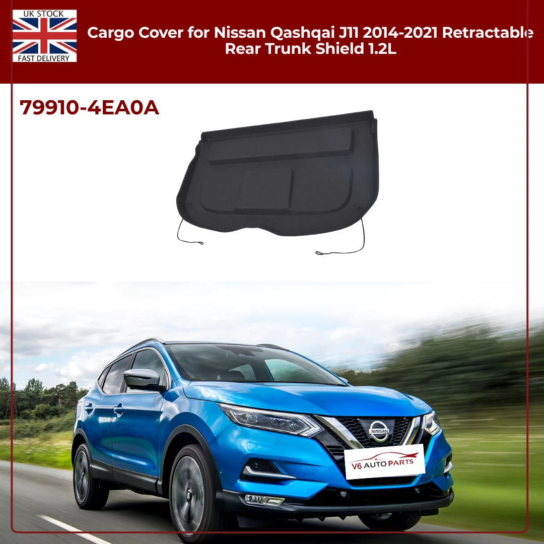 Rear Boot Parcel Shelf Load Cover For Nissan Qashqai J11 (2014–2021) – Petrol & Diesel