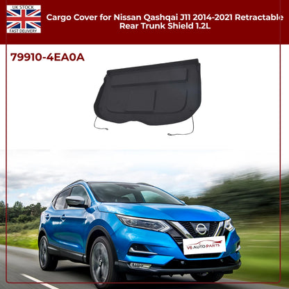 Rear Boot Parcel Shelf Load Cover For Nissan Qashqai J11 (2014–2021) – Petrol & Diesel