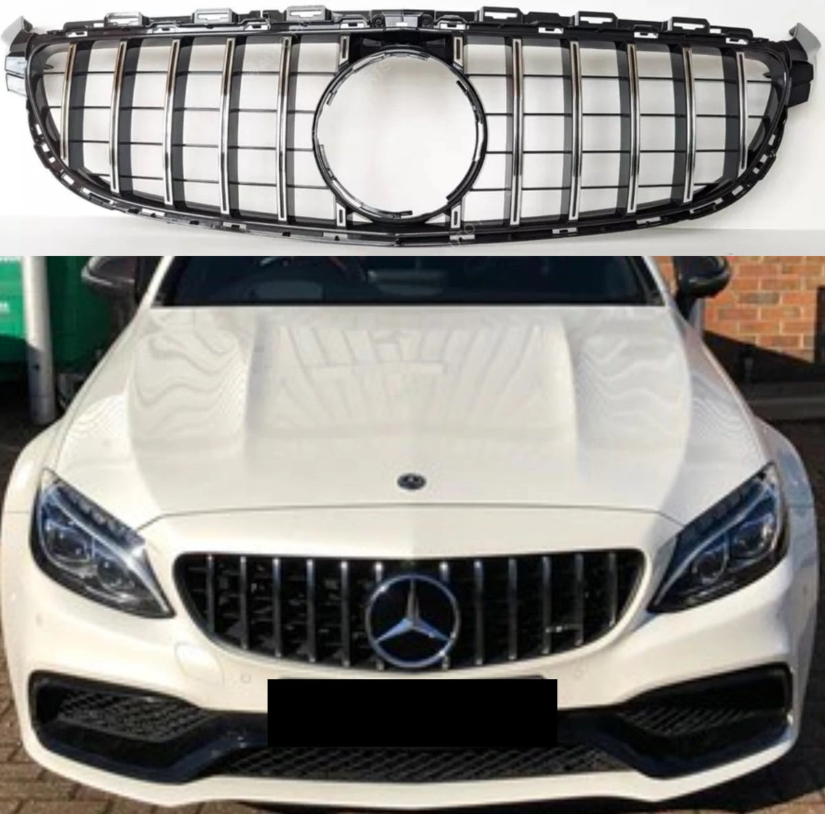 Mercedes-Benz C-Class A205 Convertible Front Grille | AMG C63S 2015–2018 Panamericana Style