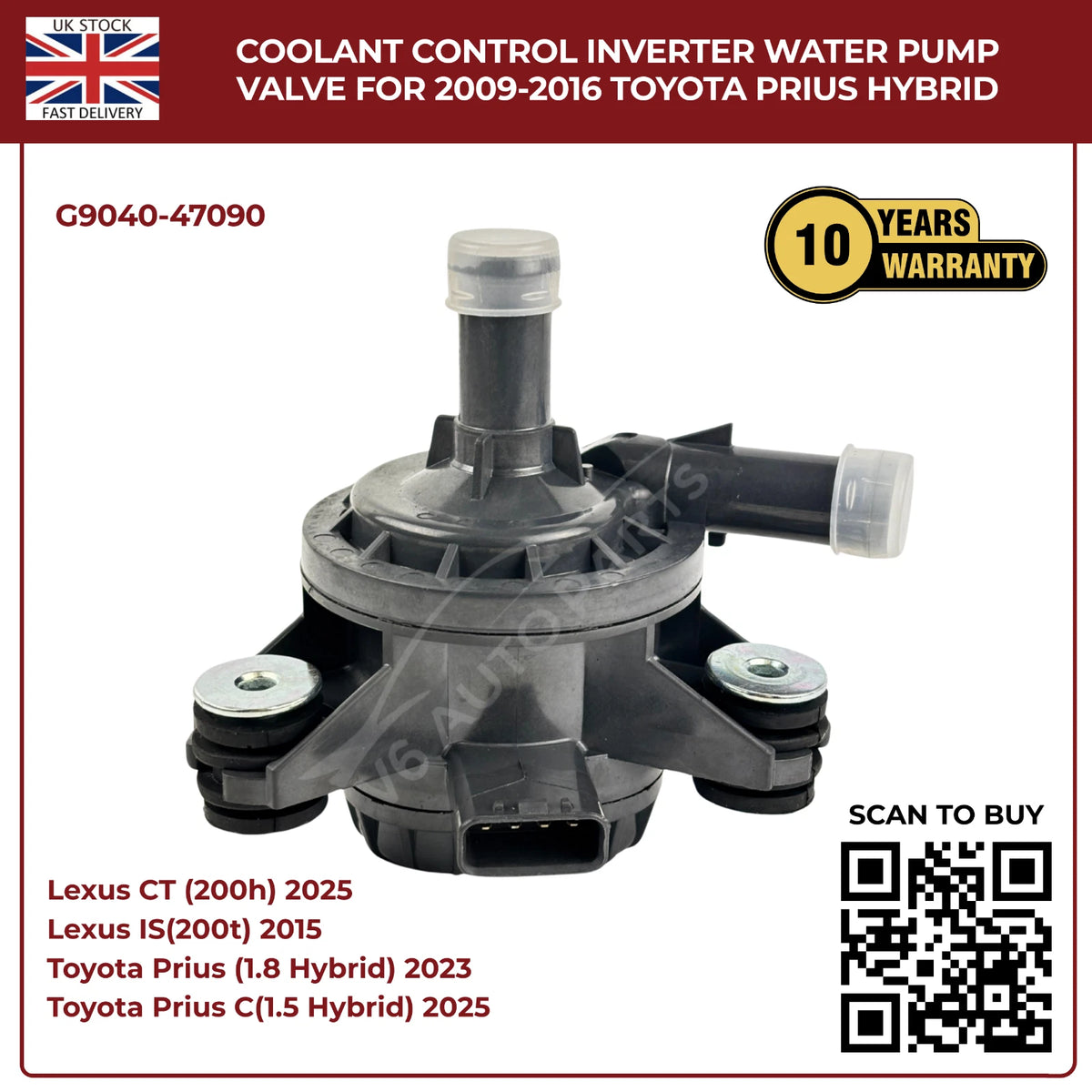 OEM Coolant Control Inverter Water Pump Valve – Fits 2009‑2016 Toyota Prius Hybrid