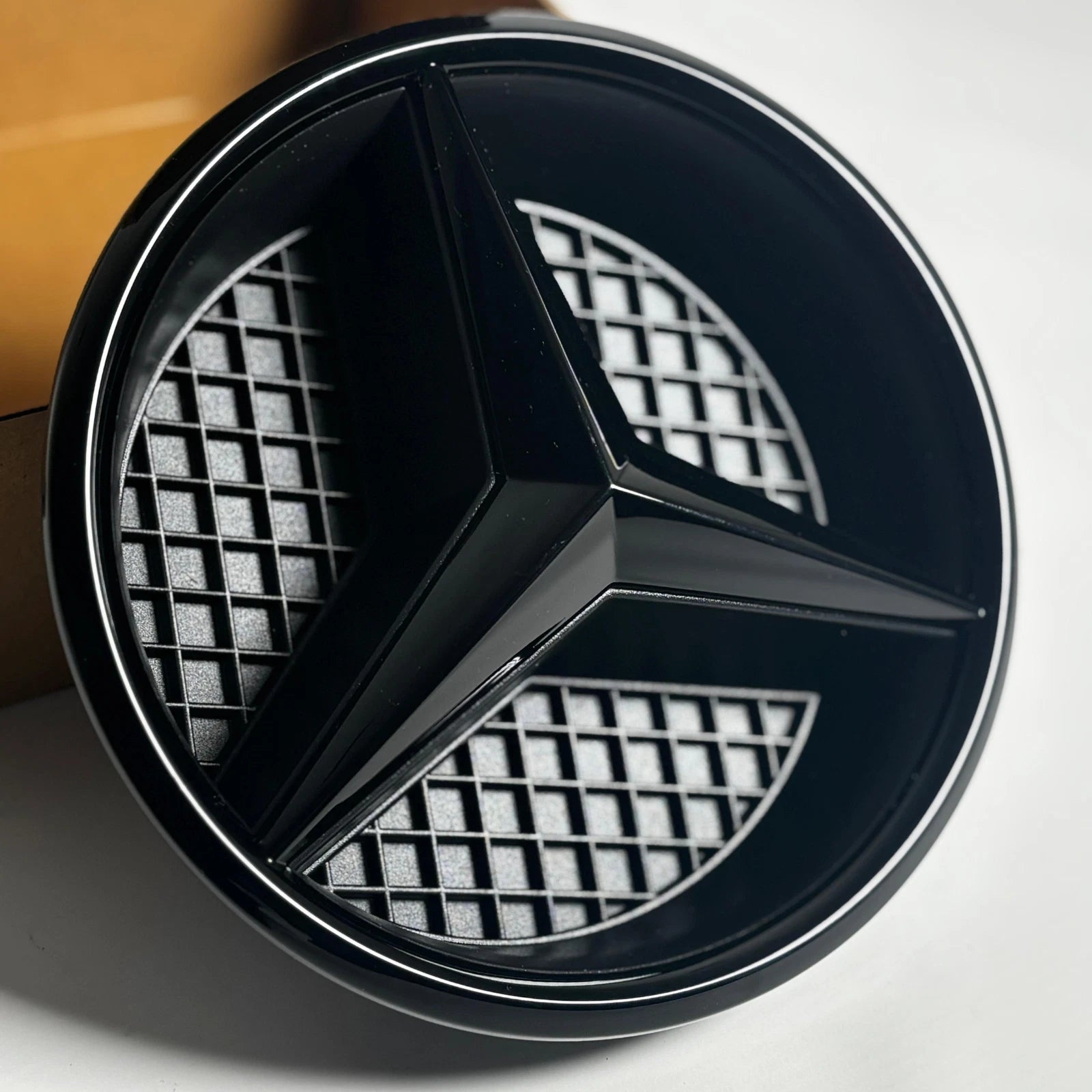 For Mercedes-Benz A-Class W177 Front Grille Black Star Emblem Badge (2018–2021 Hatchback & Sedan)