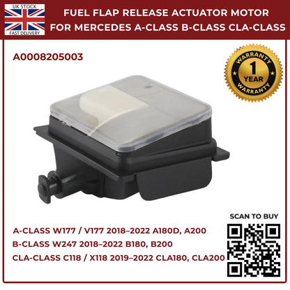 Image of A0008205003 fuel door actuator for Mercedes CLA 2018–2022
