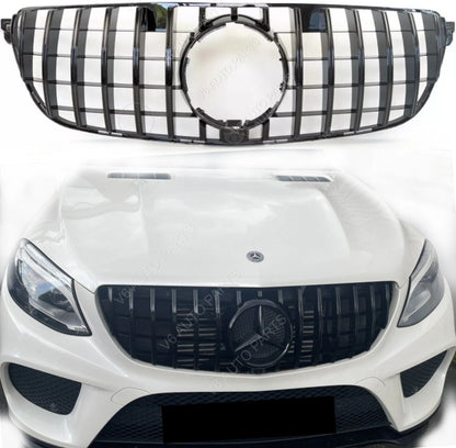 Front Radiator Grille Glossy Black – Mercedes-Benz GLE-Class C292 GLE500 Facelift GT-R 2015–2018