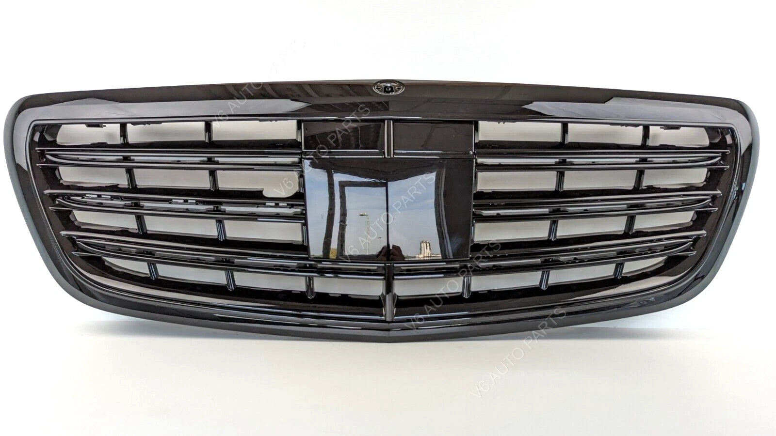 For Mercedes S‑Class W222 Front Grille Gloss Black | Night View S450 S63 AMG (2014–2020)