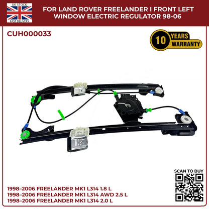 Land Rover Freelander Mk1 Front Left Window Regulator 1998–2006 CUH000033