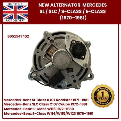image of Mercedes-Benz SLC C107 Alternator Charging System 0051547402