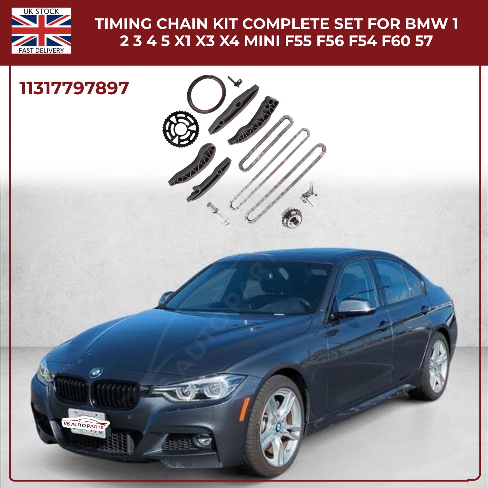 Timing Chain Kit Set – BMW 1 2 3 4 5 X1 X3 X4 & MINI F55 F56 F54 F57 F60 (B38 B48 B58 Engines)