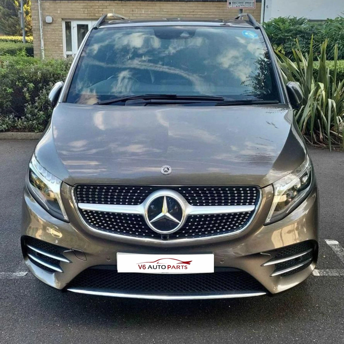 Front Grille Emblem Chrome Badge Logo – Mercedes Vito & V-Class W447 (2015–2019, V200 V220 V250 V260 MPV Taxi Van)