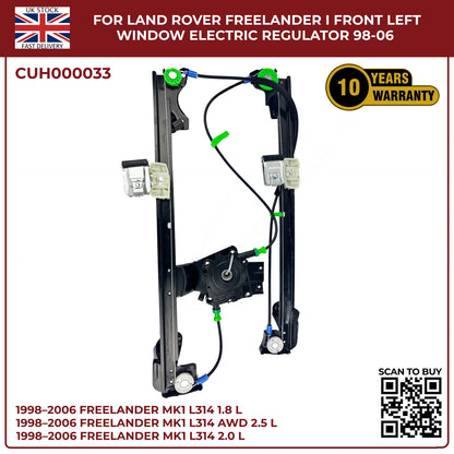 Land Rover Freelander Mk1 Front Left Window Regulator 1998–2006 CUH000033