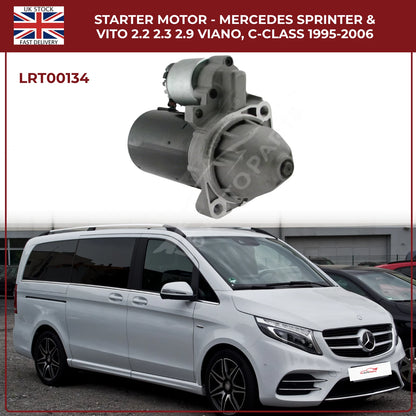 Starter Motor for Mercedes-Benz Sprinter, Vito & Viano (2.0KW | 2.2, 2.3, 2.9 Engines | C220, 250)