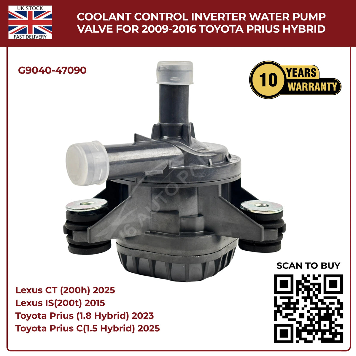 OEM Coolant Control Inverter Water Pump Valve – Fits 2009‑2016 Toyota Prius Hybrid
